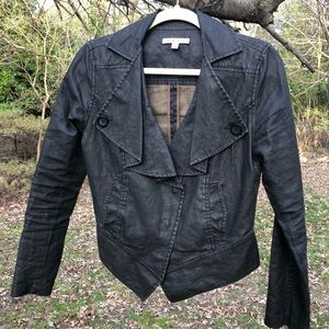 Waxed linen moto jacket